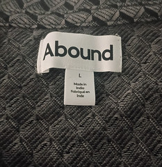 Abound Black Geometric Pattern Mens Large T-shirt Black & Gray