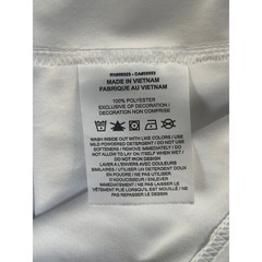 Nike Dri-FIT White Graphic Swoosh T-Shirt Mens Size M Short Sleeve Athletic Tee