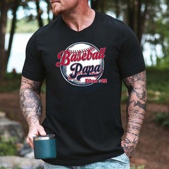 Personalized Baseball Papa Shirt Custom Player Name Number Grandpa Gift Tee
