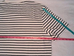 NWT J.Crew Size L Relaxed Vintage Wash T-Shirt Stripe Ivory Navy Lancet BZ100