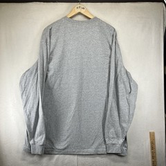 Y2K Carhartt T Shirt XL Heather Gray Henley Neck LS Heavy Cotton Blend 2016 EUC