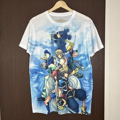 Kingdom Hearts All Over Print Shirt Men Medium Y2K KH II JRPG Disney Square Enix