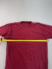 Gemrock Unisex Cotton T-Shirt Size Large Plain Maroon Crewneck Short Sleeve Tee