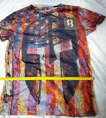 American Flag T Shirt Patriotic T Shirt XL 4th Of July Red White Blue Spartan