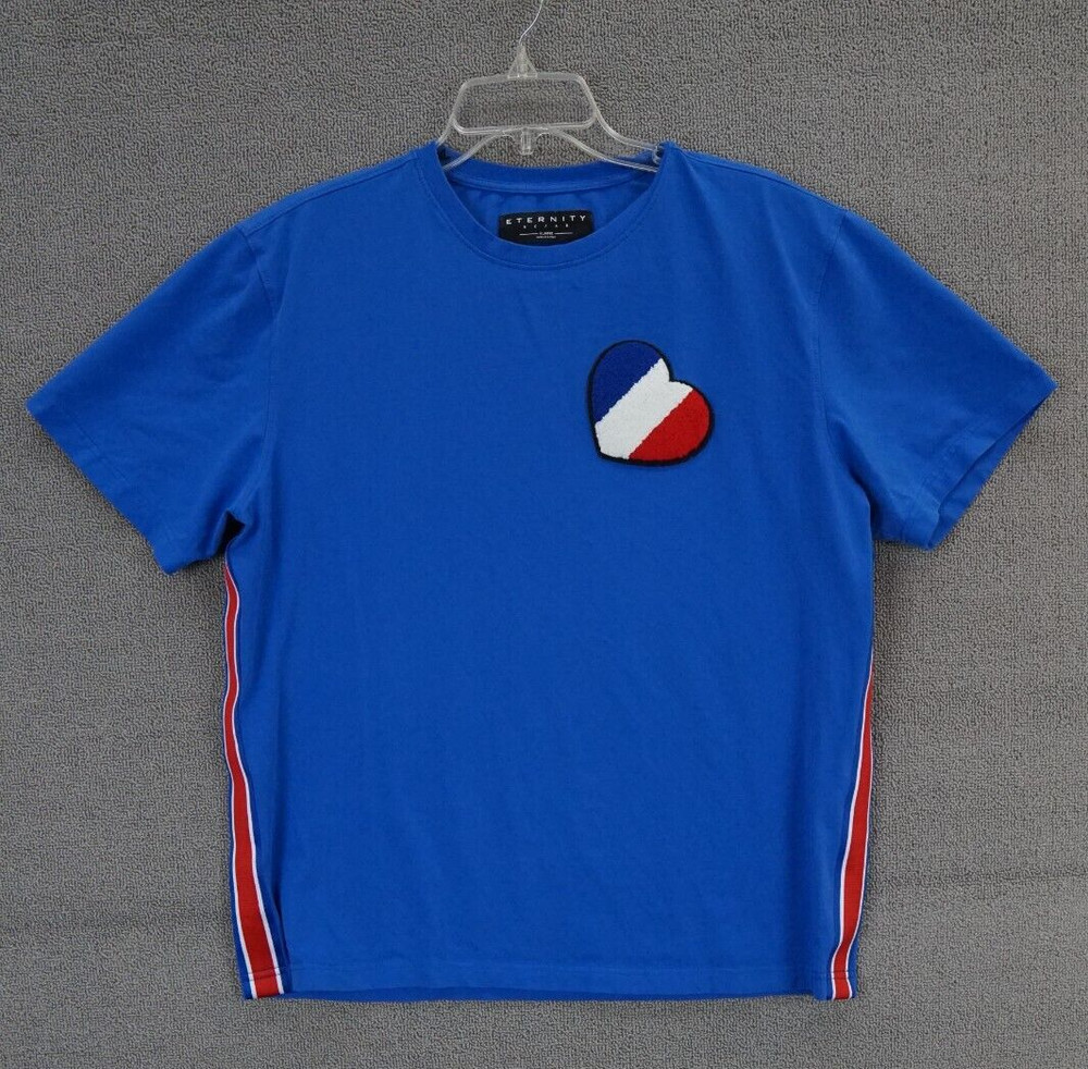Men ETERNITY BC/AD Heart Blue T-Shirt XL