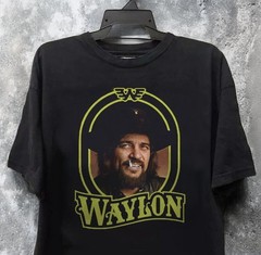 Waylon Jennings Greatest Hits Album Country Music Unisex Black Cotton T-Shirt
