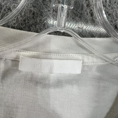 Helmut Lang Shirt Mens Large White Cotton Crewneck Oversized Short Sleeve Tee