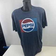 Pepsi Cola Tshirt Adult X-Large Blue District Made Tee Logo Casualwear Shirt