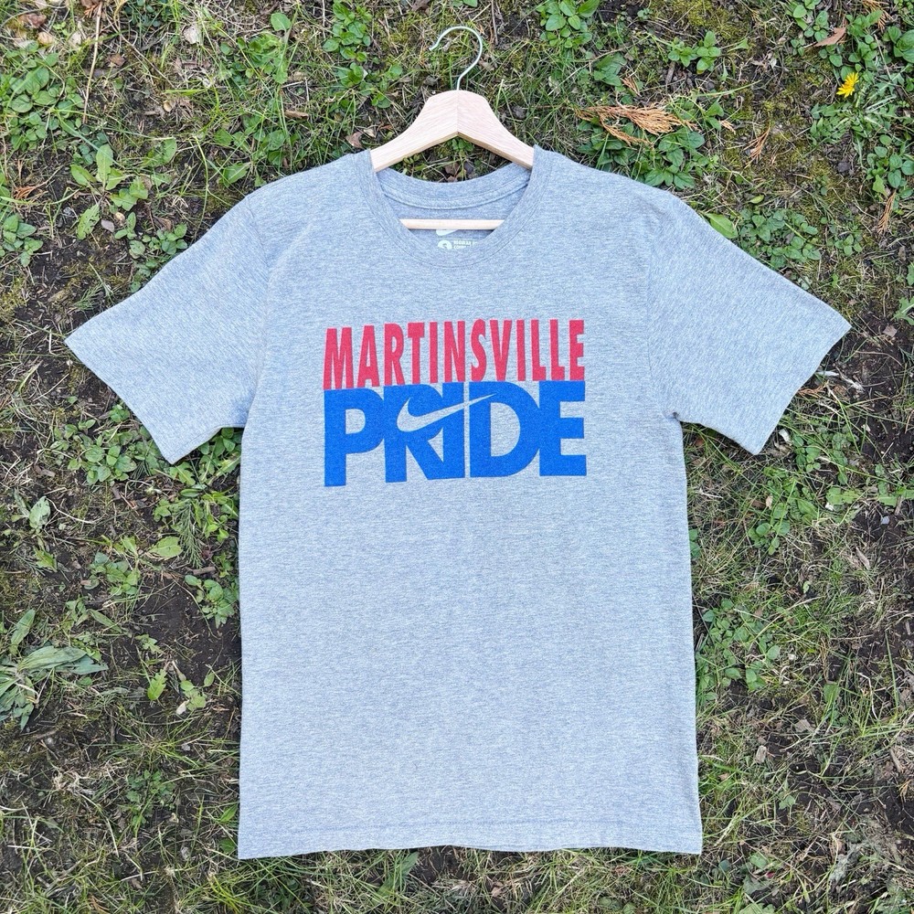 Nike Martinsville Pride USA College Graphic T Shirt Marl Grey (S)