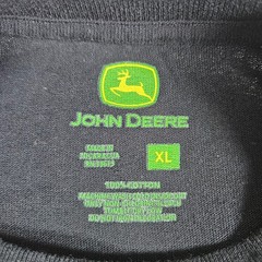 John Deere Graphic T-Shirt Mens XL Black Long Sleeve Heavy Duty Power to Farmer