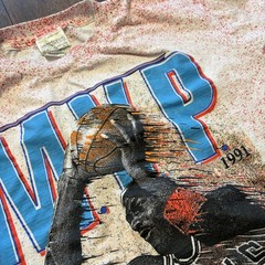 Vtg Chicago Bulls Shirt Mens Large White NBA Basketball Michael Jordan 90s