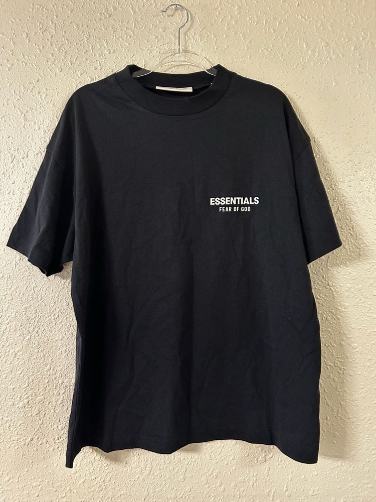 Fear of God Essentials Classic Short Sleeve Crewneck T-Shirt in Jet Black
