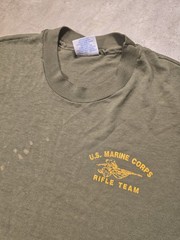 Vintage USMC US Marine Corps Rifle Teams Single Stitch 90s 80s Green