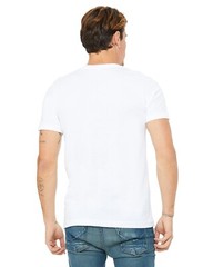 Bella + Canvas 3005 2XL White Unisex Short Sleeve Cotton V-Neck T-Shirt