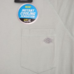 DICKIES Cooling Shirt Mens MEDIUM GREEN OUTDOORS WORK WEAR FAST DRY POCKET NWT