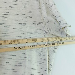 White Marbled Slub T Shirt Mens MEDIUM Space Dye Earthy Casual Prep BELLFIELD