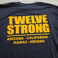 American Apparel AFGE District 12 Union T-Shirt Twelve Strong Navy Blue Large
