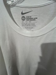 Nike Tee Shirt MXXL White Long Sleeves 100% Cotton Machine Wash