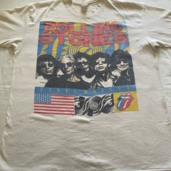 Rolling Stones Steel Wheels 1989 Shea Stadium Concert T Shirt Single Stitch USA