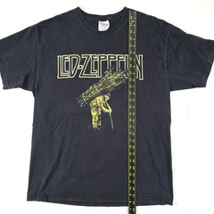 VINTAGE LED ZEPPELIN IV T-SHIRT MENS L MAN WITH STICKS HERMIT ZOSO 2004 Y2K