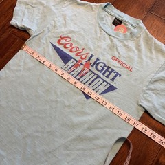 Vintage Coors Light Official Shirt Mens Medium Blue Biathlon Tee T-Shirt Anvil