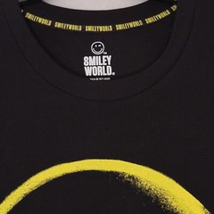 Smiley World Shirt Mens 2XL XXL BLACK GRAFFITI Street Art Skater Casual NWT