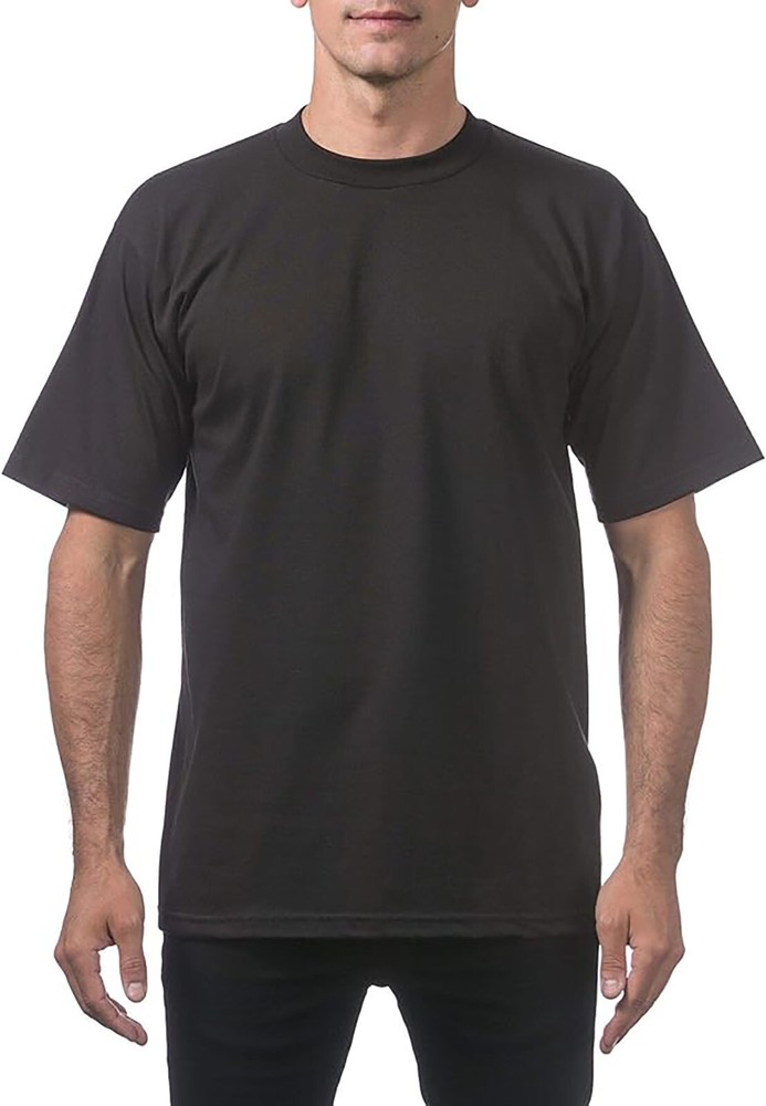 Pro Club Men’s 6-Pack Heavyweight Cotton Short Sleeve Crew Neck T-Shirt