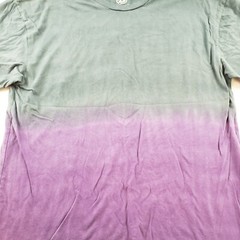 Hybrid Tees Tie Dye 2 Tone Purple Gray T Shirt Soft Comfy Men XL