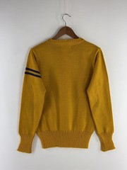 Other Brands 50s Hole-Proof Lamb Knit Sweater (Thick) Wool Yellow Solid Color