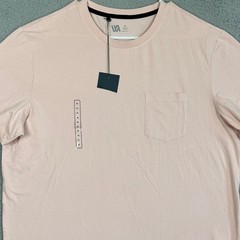 NEW VRST T-Shirt Mens XL Light Pink Crewneck Short Sleeve Stretch Pocket Tee