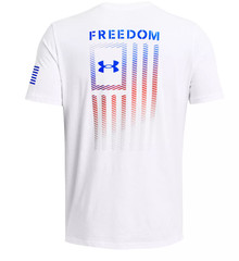 Under Armour Freedom Flag Gradient Men’s T-Shirt 3XL Loose fit White NWT