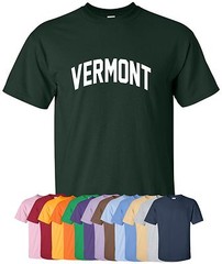 New “Vermont” T-Shirt in S-4XL, 30+ Colors! green mountain state home life love
