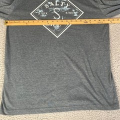 Salty Crew T Shirt Men Large UPF 40+Technical Long Sleeve Tackle Fishing Blue