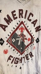 American Fighter Gardner T Shirt Men’s M Grey White Crystal Wash Premium Cotton