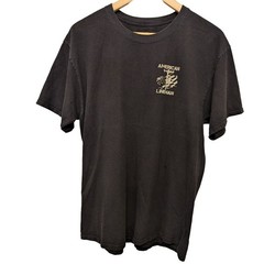 Hanes American Lineman Crewneck T-Shirt Short Sleeve Black Men’s Size L Utility