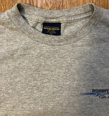 Vintage Y2K Discovery Channel Quest T-Shirt Men’s Medium Woolrich Made USA Gray