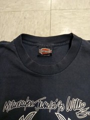 Vintage Harley Davidson 90 Years Reunion T-shirt Holoubek Front Back Print Sz Lg