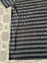 BDG Slim Fit Men’s Crew Neck T-Shirt Striped L Black & Gray
