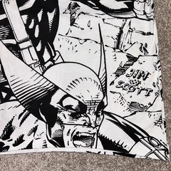 Vintage Marvel X-Men All Over Print Tshirt Wolverine Beast Storm Large Jim Scott