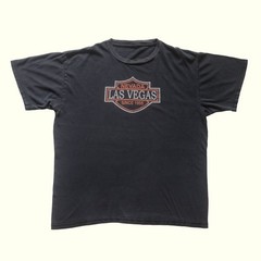 LAS VEGAS NEVADA MOTORCYCLE SINCE 1905 FADED BLACK GRAPHIC T SHIRT MENs SZ XL