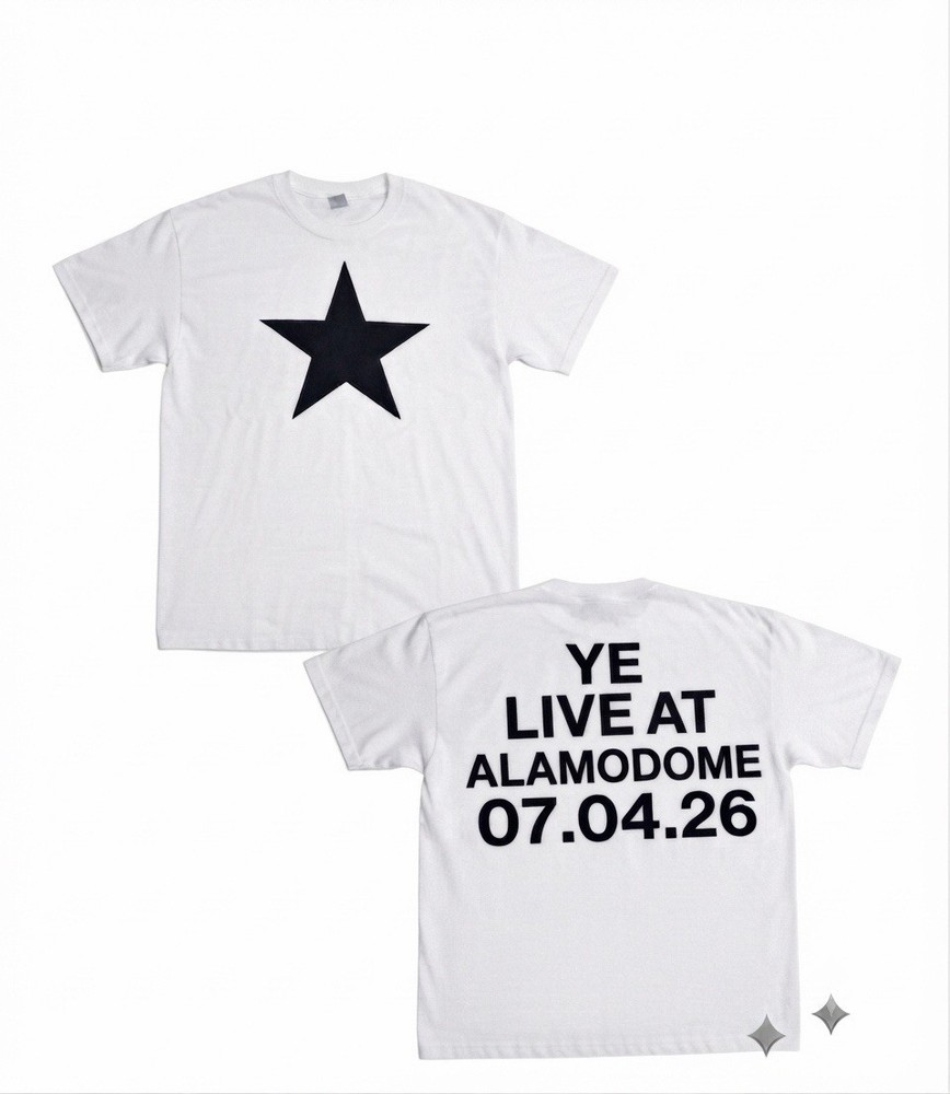 Kanye West YE BULLY Live At San Antonio 07.04.26 Concert T Shirt New