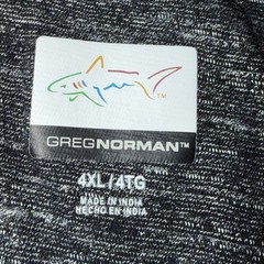 GREG NORMAN PERFORMANCE MESH BLACK T-SHIRT SIZE 4XL