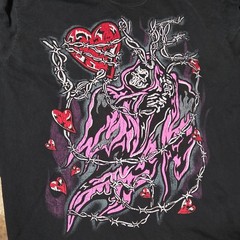 Warren Lotas Valentines Day Shirt. Hand Drawn Designs Screen Peinted. Size XL