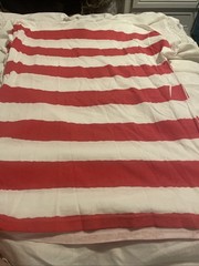 Where’s Waldo Shirt Adult Size Large Mad Engine White & Red Stripes NWT