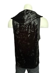 WIDOW by LIP SERVICE UNISEX GOTHIC PUNK ROCKER CRUSHED VELVET SHIRT HOODIE