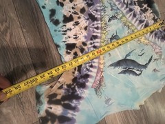 VINTAGE Liquid Blue Ocean Shirt XL Tie Dye All Over Print Nature Dolphin 1990