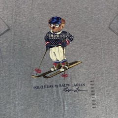 Polo Ralph Lauren Men’s Ski Bear Graphic Jersey T-Shirt Gray Tall 4XLT NEW NWT
