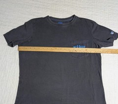 Kuhl T Shirt Unisex Sz SMALL Charcoal Gray Mountains Back Hit Front Pocket READ