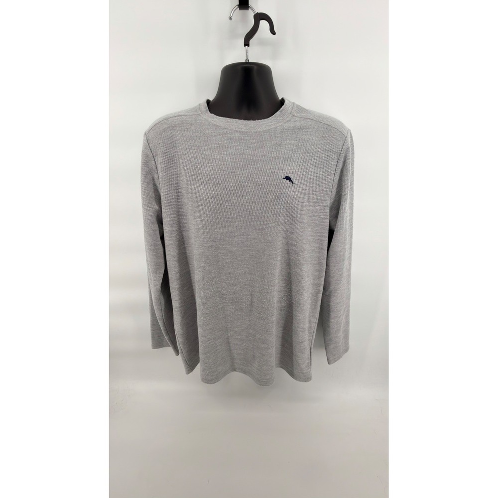 Tommy Bahama Men’s Grey Textured Crewneck Pullover Sweatshirt Medium ZTB97769