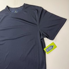 Vively Men’s Large T Shirt Made in Lesotho Navy Blue NWT Athletic